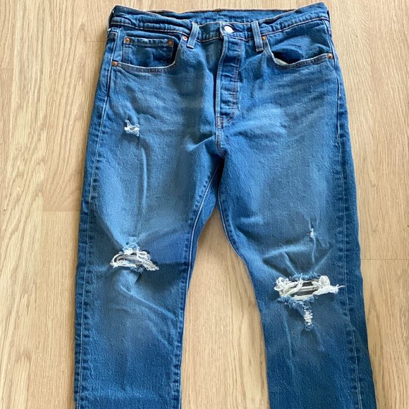 Levi's 501 S Skinny High Waisted 31x28 Womens Jean - Picture 2 of 8